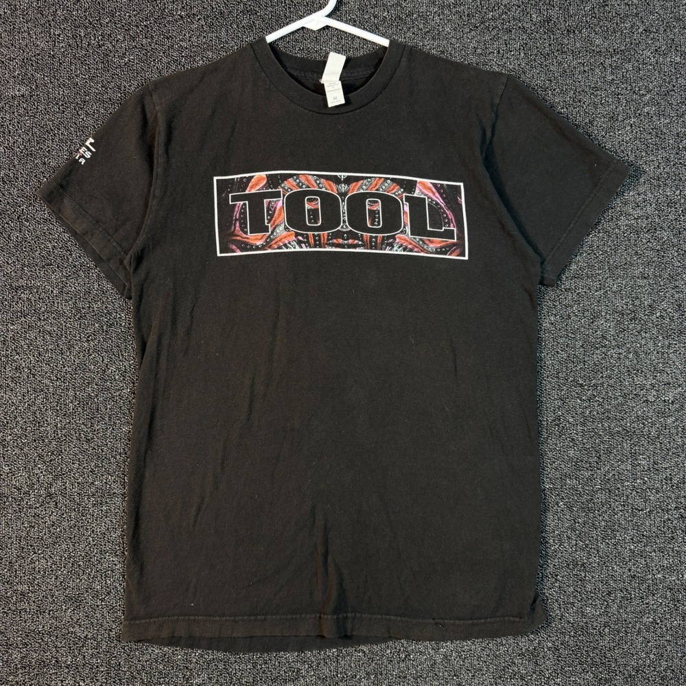 Official TOOL 2023 Tour Band Tee Mens M Black Spellout Progressive Metal Concert